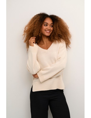 Cream Soffie V-Neck Pullover Les magasins à Paris et en Île-de-France