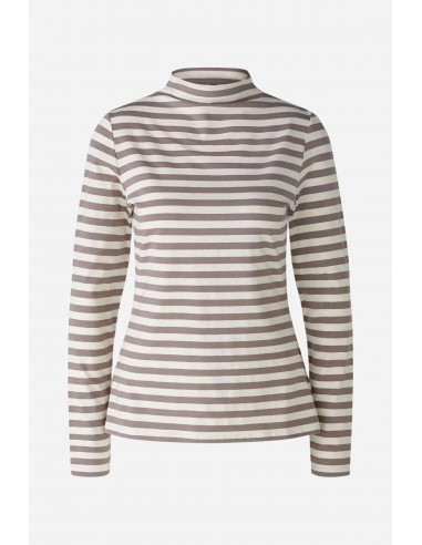 Oui Striped Mock Neck T-Shirt est présent 