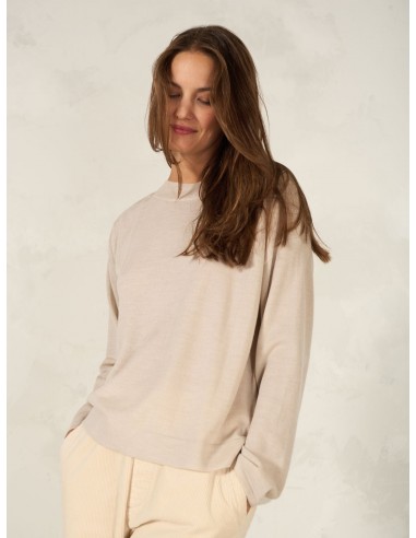 Nile Ribbed Detail Boatneck Merino Sweater prix