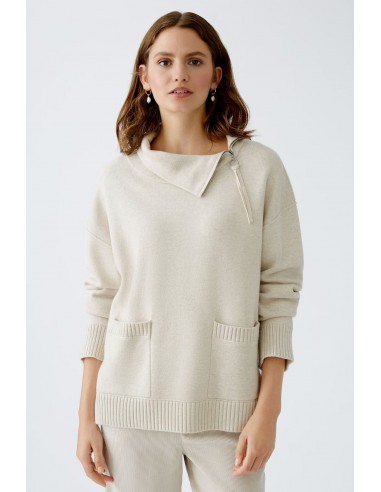 Oui Mockneck Pullover en linge