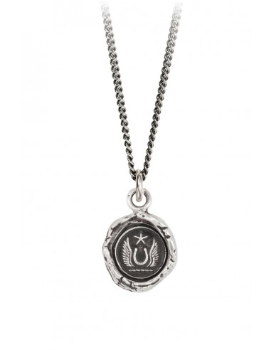 Pyrrha "Luck and Protection" Talisman 18" Fine Curb Chain (1.5mm) du meilleur 