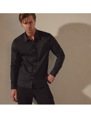 Matte Stretch Poplin Dress Shirt - Black En savoir plus