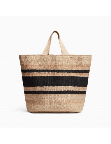 Playa Striped Large Hemp Tote - Natural/Black 2024