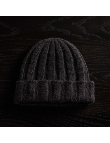 Textured Cashmere Beanie - Black de l' environnement