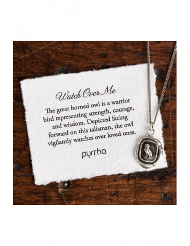 Pyrrha "Watch Over Me" Talisman 18" Fine Curb Chain (1.5mm) Faites des économies