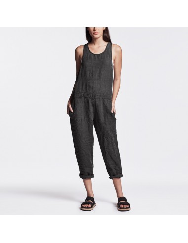 Linen Racerback Romper - Carbon Pigment offre 